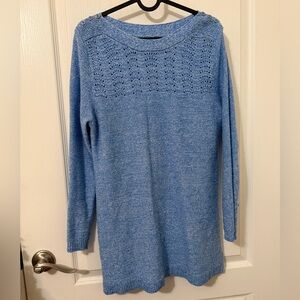 Croft & Barrow Women’s Blue Knit Sweater Dress Tunic Size Medium